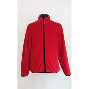 NWT Never Lose HEDGE Men's Zipper Front Fleece Jacket Red Size M (MSRP $79)